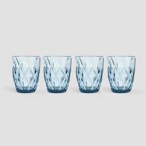 Sada štyroch pohárov LUNNA modrá 241216 280 ml (4 ks)
