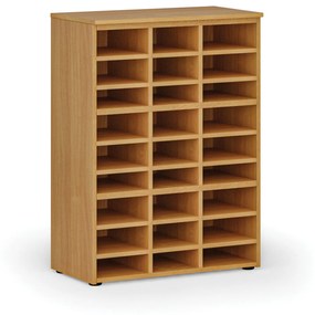 Triediaci regál PRIMO WOOD, 1087 x 800 x 420 mm, 27 priehradok, buk