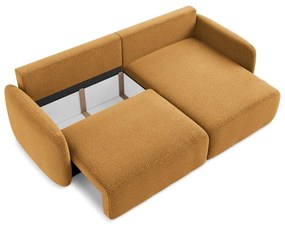 Oranžová rozkladacia/s úložným priestorom rohová pohovka (pravý roh) Kalena – Makamii