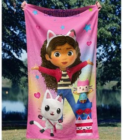 Bavlnená osuška Gábinin kúzelný domček - motív Prekvapenie - 100% bavlna - 70 x 140 cm