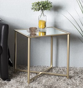 Štvorcový konferenčný stolík Lagos 60x60 cm, zlatý