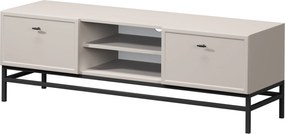 TV stolík Lorini 150 cm na stojane – kašmírová / čierne úchytky T