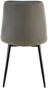Jedálenská stolička Clairton zamat - antracit
