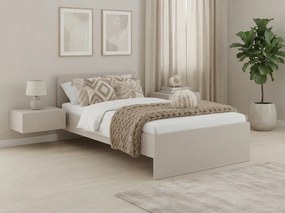 Posteľ ELISA 90 x 200 cm, kašmírovo béžová Rošt: S latkovým roštom, Matrac: Bez matraca