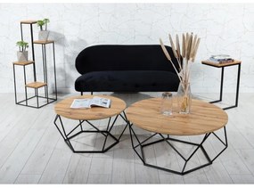 Stojan na kvety 110x40 cm čierna/hnedá