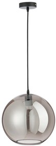 Závesné sklenené dymové svetlo Ball silver - Ø 30 * 210 cm