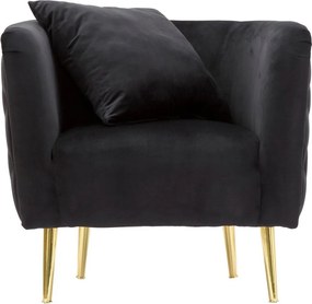 Čierne zamatové kreslo Bucarest – Mauro Ferretti