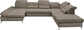 XXXLutz SEDACIA SÚPRAVA, textil, sivohnedá MID.YOU - Sedačky - 002220028615