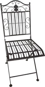 Tmavohnedá kovová záhradná jedálenská súprava pre 2 osoby – Garden Pleasure