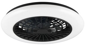 Matne čierne LED stropné svietidlo Stralsund – Trio