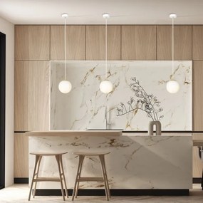 Luster na lanku ROYAL 1xE14/10W/230V pr. 14 cm biela