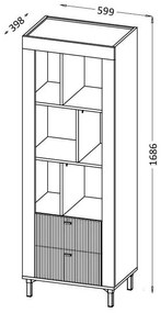 Regál Mossana MO4 (biela). Vlastná spoľahlivá doprava až k Vám domov. 1096829