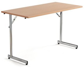 Rokovací stôl Claire, 1200x600 mm, bukový laminát/chróm