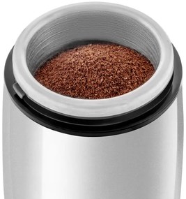 Sencor - Elektrický mlynček na zrnkovú kávu 60 g 150W/230V biela/chróm