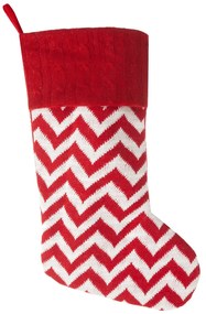 VIANOČNÁ PONOŽKA NA KRB RED 18,6X50 CM VZOROVANÁ