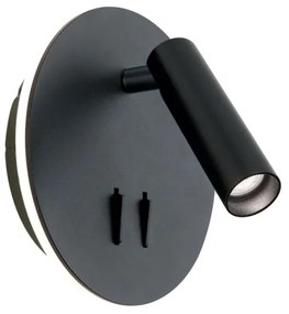 Orion WA 2-1467 - LED Nástenné bodové svietidlo LENNY LED/6W/230V + LED/3W čierna