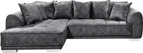 XXXLutz ROHOVÁ SEDAČKA, textil, kompozitné drevo, antracitová MID.YOU - Sedačky - 002220007701