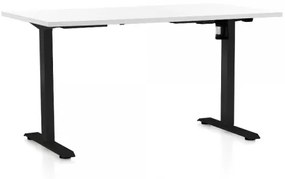 Výškovo nastaviteľný stôl OfficeTech A 140 x 80 cm, čierna podnož