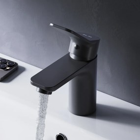 Umývadlová batéria AM.PM X-Joy FXA82122 jednopáková s odtokovým ventilom, čierna