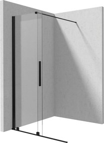 Deante Sprchová zastena Walk-in Prizma, posuvná - KTJ N30R 100 cm, čierna - bez vaničky