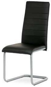 Autronic BONTEC Jedálenská stolička, čierna, ekokoža, DCL-402 BK Farba: Čierna