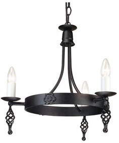 Elstead BY3-BLACK - Luster na reťazi BELFRY 3xE14/60W/230V