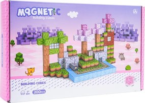 Magnetická stavebnica MAGNETIC Les a železnica, 200 dielikov