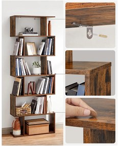 Drevená knižnica VASAGLE LBC61BX