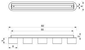 Stropné svietidlo DIXIE 5xGX53/11W/230V ružová