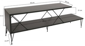 TV stolík Street 120 cm antracit