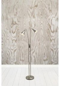 Stojacia lampa v striebornej farbe s kovovým tienidlom (výška 150 cm) Odense – Markslöjd