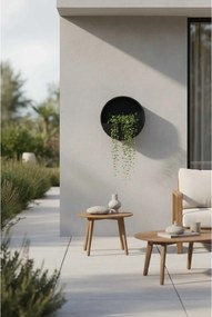 Květináč na stenu MURA, sklolaminát, Ø 50 cm, čierná