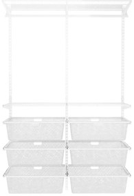 Nástenný regál do šatníka 200x120x40 cm TOPTRACK