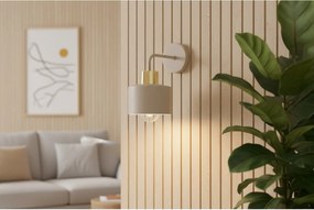 Nástenné svietidlo Panta, 1x béžové kovové tienidlo, g