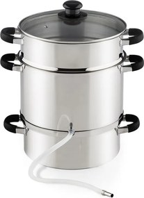 Klarstein Applebee, parný odšťavovač, odšťavovací hrniec, elektrický, 1500 W, Ø 25 cm, 8 l, nehrdzavejúca oceľ