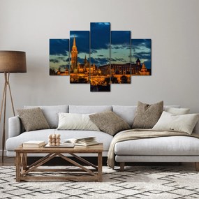 Obraz osvetlenej stavby (150x105 cm)