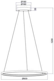 Globo 67192-29B - LED Luster na lanku RALPH LED/29W/230V