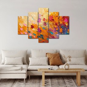 Obraz - Maľba farebných kvetov (150x105 cm)