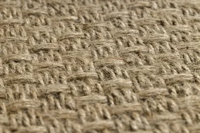 Koberec JUTE 3731 so strapcami, tmavobéžový