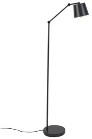 Čierna stojacia lampa s kovovým tienidlom (výška 135 cm) Hajo – White Label