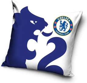 Carbotex Obliečka na vankúšik Chelsea FC Blue Lion, 40 x 40 cm