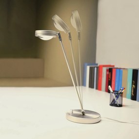 Megatron Ottica stolová LED lampa, stmievač, titán