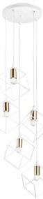 Ideal Lux - Luster na lanku ICE 5xE27/60W/230V pr. 50 cm biela