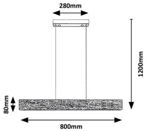 Rabalux 3091 - LED Luster na lanku CINNAMON LED/34W/230V