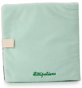 Lilliputiens - textilná knižka s aktivitami - dráčik Joe a jeho maznáčik