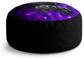 Sablio Taburet Circle BLACK PANTHER Fialová luminiscencia: 40x50 cm
