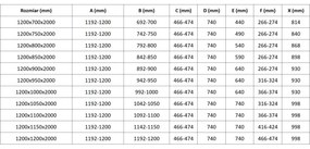 Mexen Lunar, L Duo výklopný sprchový kút 120 x 110 cm, 8mm číre sklo, zlatý matný profil, 834L-120L-110P-55-00