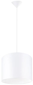 Závesné svietidlo Nova, 1x biele textilné tienidlo, (fi 30 cm)