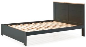 Čierna dvojlôžková posteľ s roštom 160x200 cm Akira - Marckeric