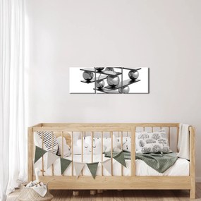 Obraz - Stabilita (s hodinami) (90x30 cm)